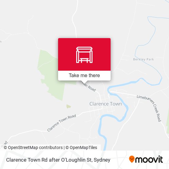 Clarence Town Rd after O'Loughlin St map
