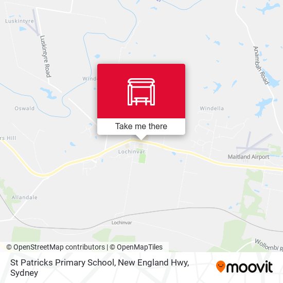 St Patricks Primary School, New England Hwy map