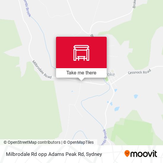 Milbrodale Rd opp Adams Peak Rd map