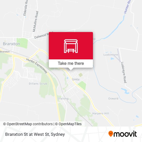 Branxton St at West St map