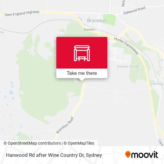 Hanwood Rd after Wine Country Dr map