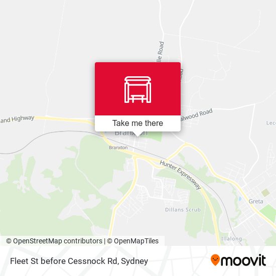 Fleet St before Cessnock Rd map