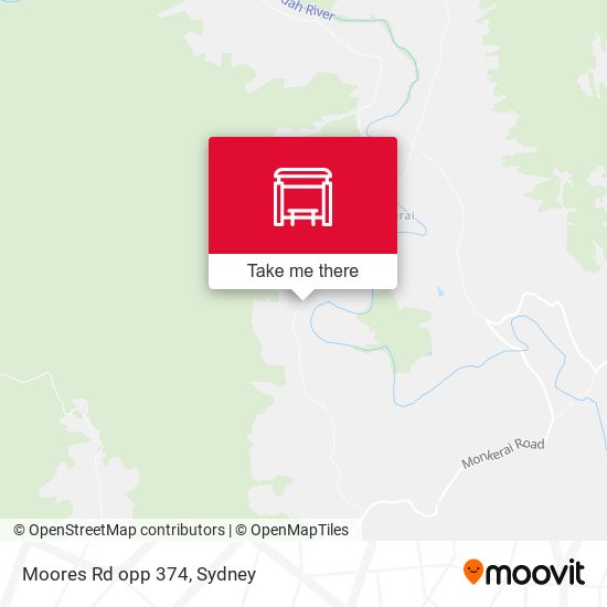 Moores Rd opp 374 map