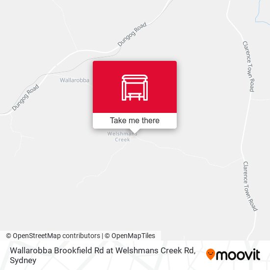 Wallarobba Brookfield Rd at Welshmans Creek Rd map