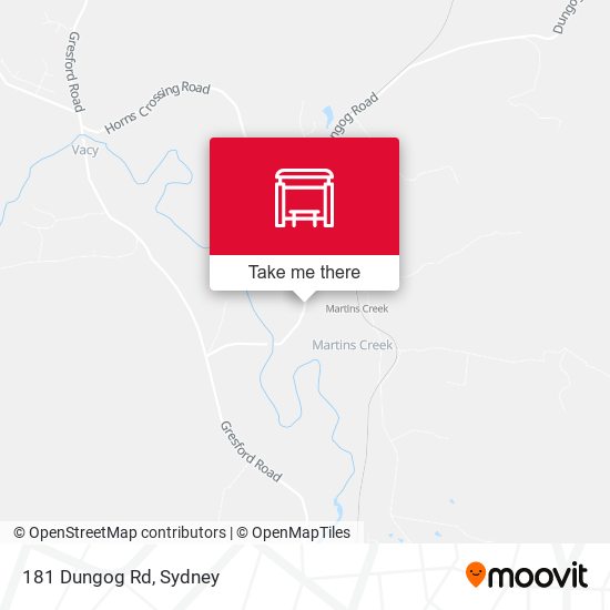 181 Dungog Rd map