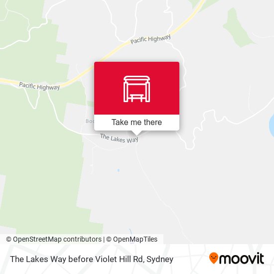 The Lakes Way before Violet Hill Rd map