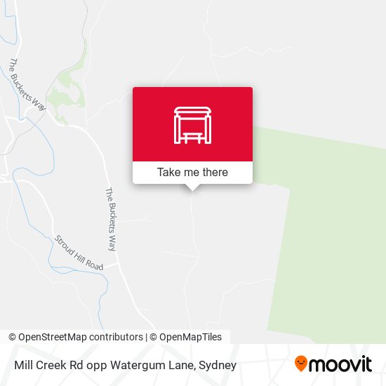 Mill Creek Rd opp Watergum Lane map