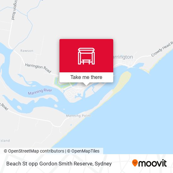 Beach St opp Gordon Smith Reserve map