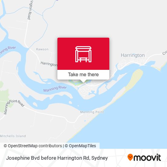 Josephine Bvd before Harrington Rd map