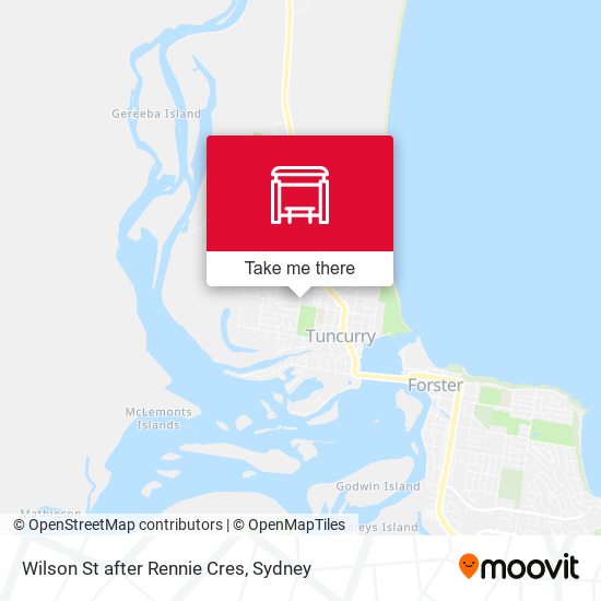 Wilson St after Rennie Cres map
