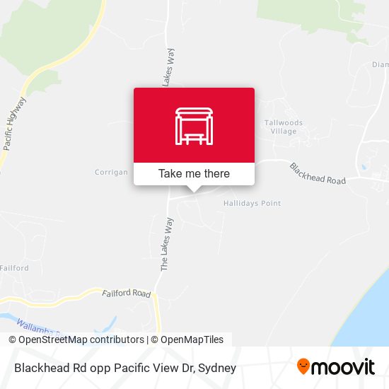 Blackhead Rd opp Pacific View Dr map