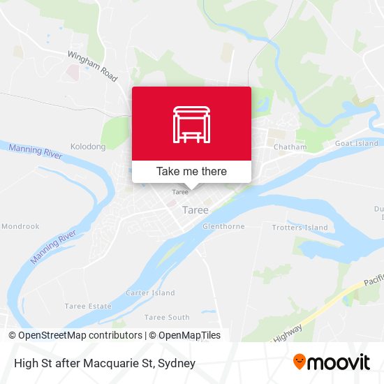 High St after Macquarie St map