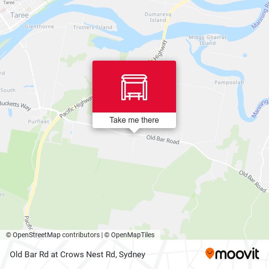 Old Bar Rd at Crows Nest Rd map