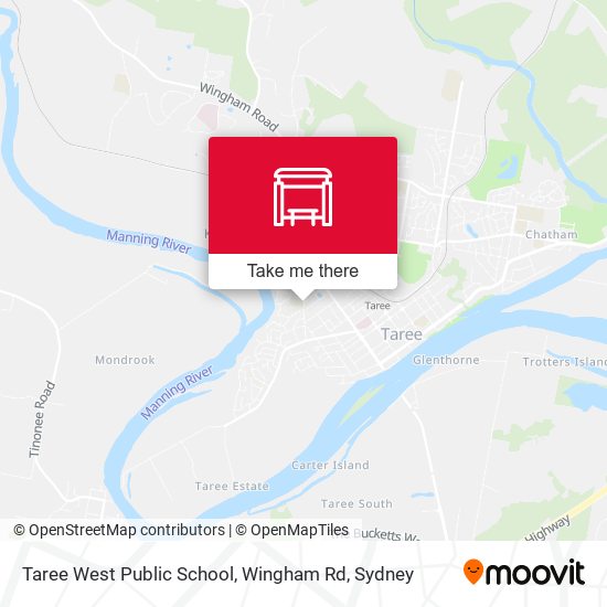 Mapa Taree West Public School, Wingham Rd