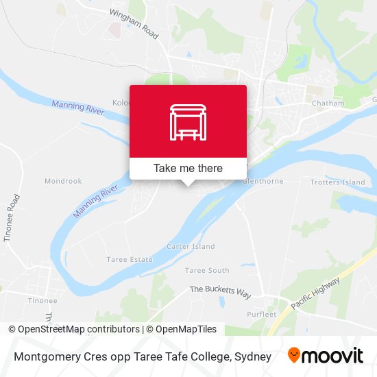 Montgomery Cres opp Taree Tafe College map