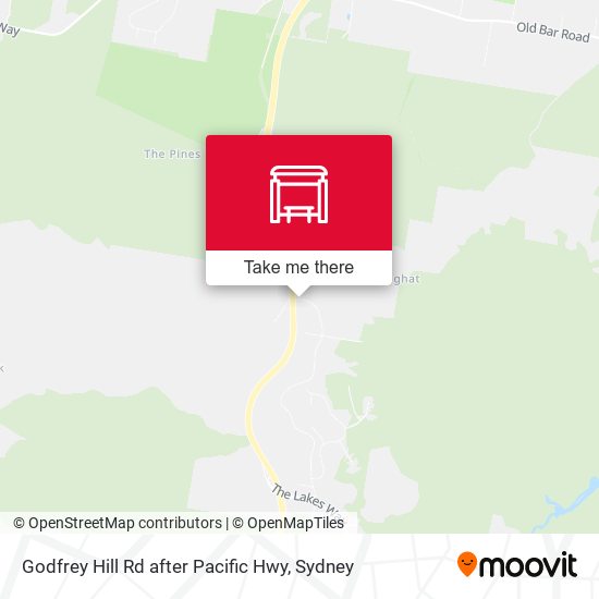 Godfrey Hill Rd after Pacific Hwy map