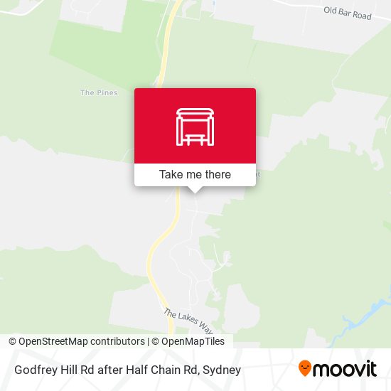 Godfrey Hill Rd after Half Chain Rd map