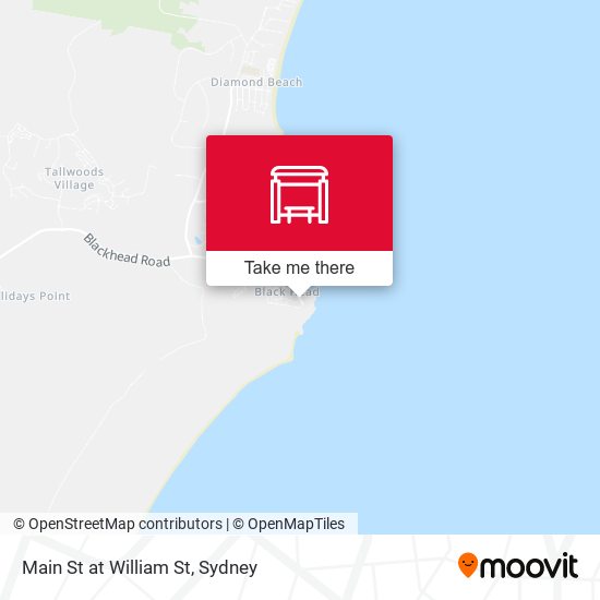 Main St at William St map