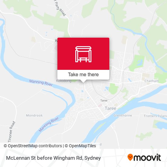 McLennan St before Wingham Rd map