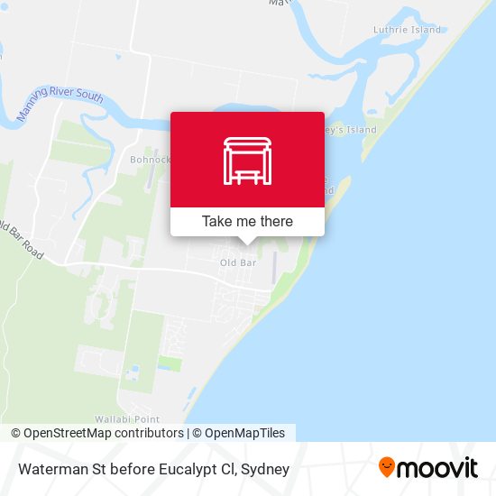 Waterman St before Eucalypt Cl map
