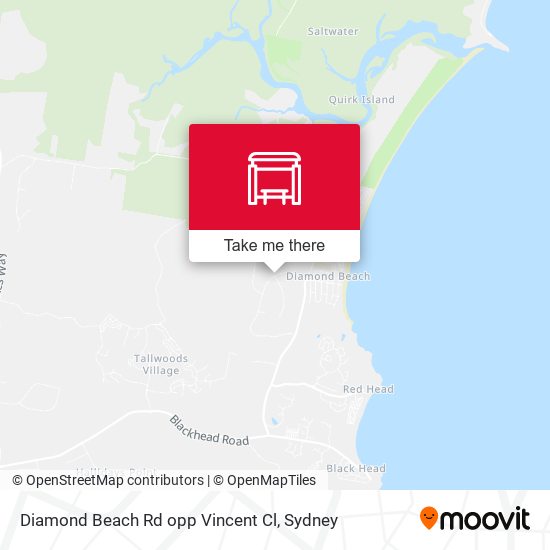 Diamond Beach Rd opp Vincent Cl map