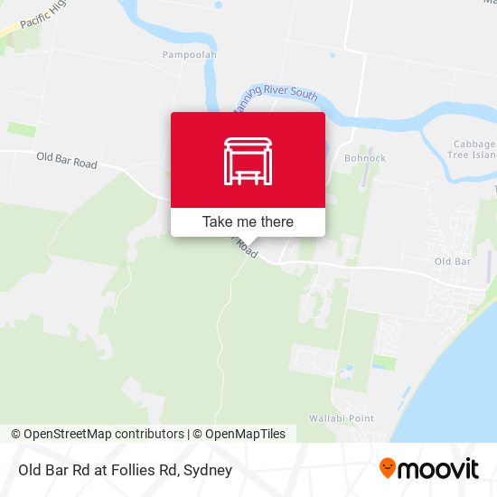 Old Bar Rd at Follies Rd map