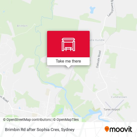 Brimbin Rd after Sophia Cres map