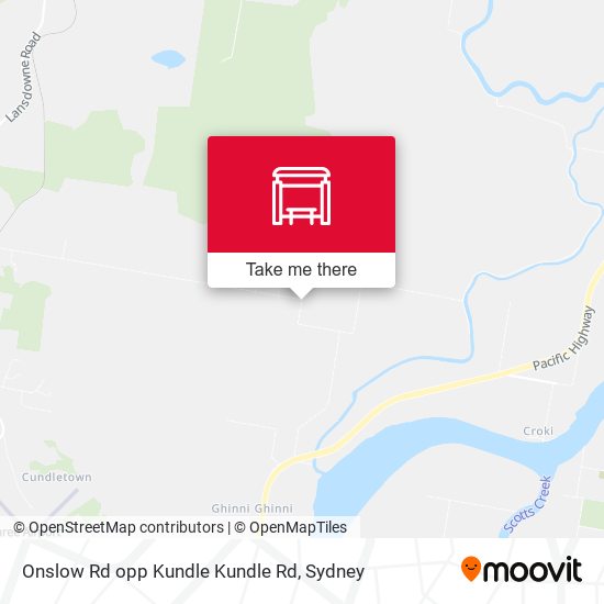 Onslow Rd opp Kundle Kundle Rd map