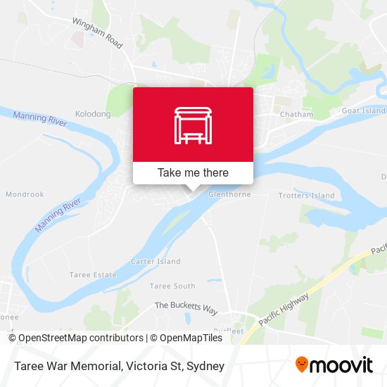 Taree War Memorial, Victoria St map