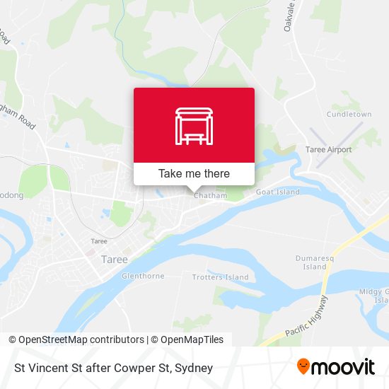 St Vincent St after Cowper St map