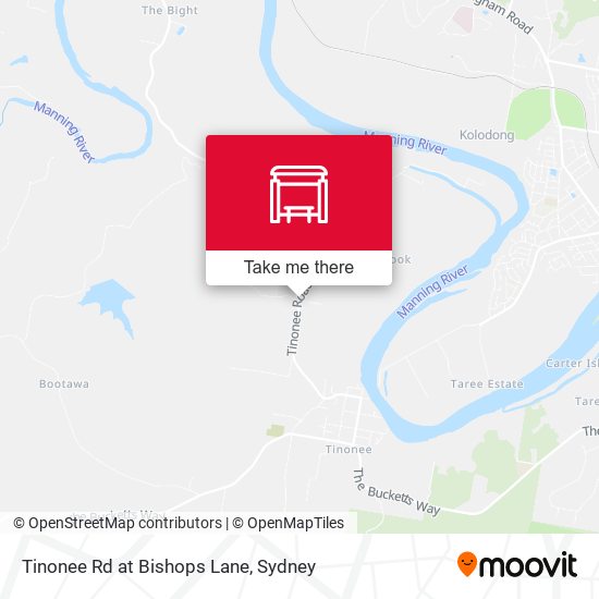 Tinonee Rd at Bishops Lane map