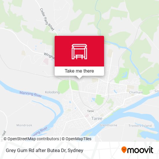 Grey Gum Rd after Butea Dr map