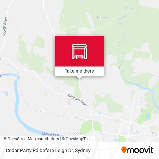Cedar Party Rd before Leigh Dr map