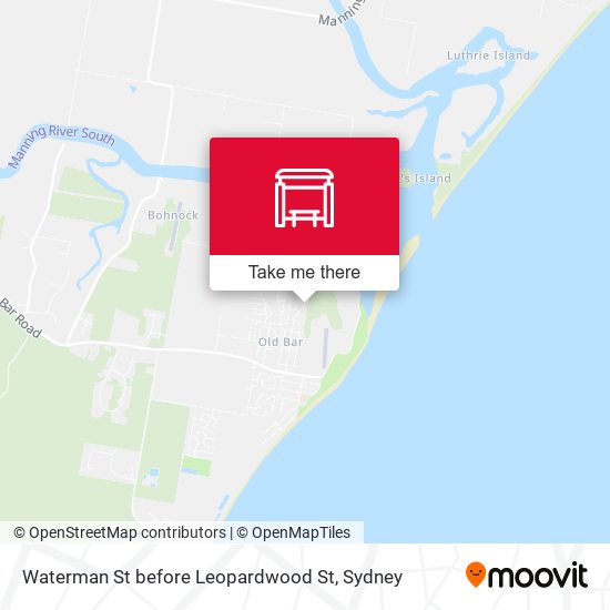 Waterman St before Leopardwood St map
