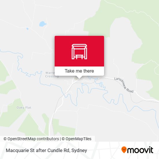 Macquarie St after Cundle Rd map