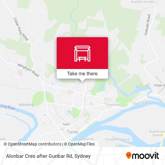 Alonbar Cres after Gunbar Rd map