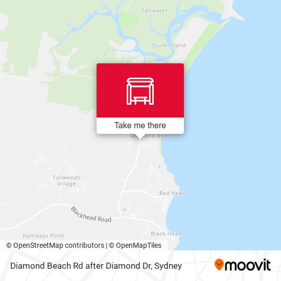 Diamond Beach Rd after Diamond Dr map