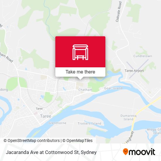 Jacaranda Ave at Cottonwood St map