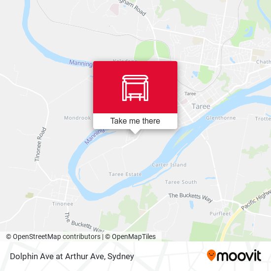 Dolphin Ave at Arthur Ave map