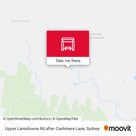 Upper Lansdowne Rd after Cashmere Lane map