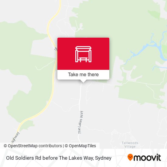 Old Soldiers Rd before The Lakes Way map