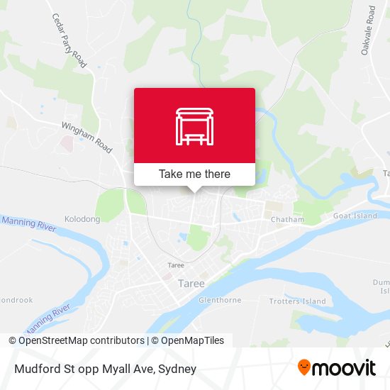 Mudford St opp Myall Ave map