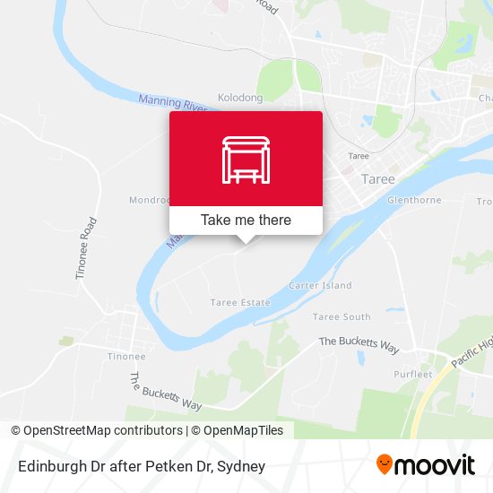 Edinburgh Dr after Petken Dr map
