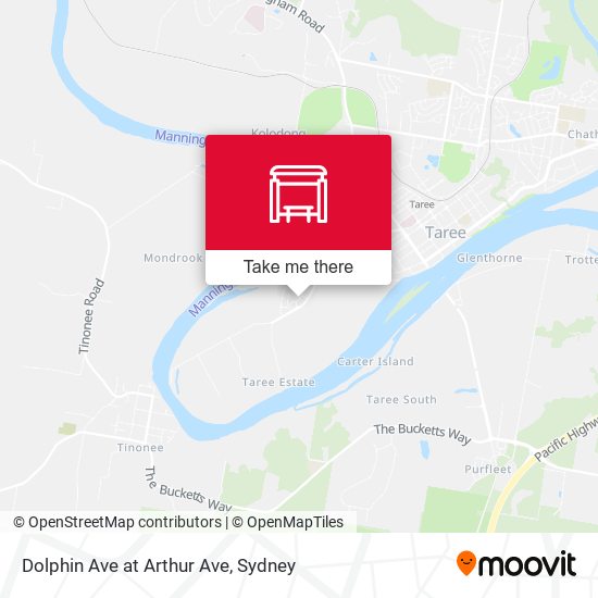 Dolphin Ave at Arthur Ave map