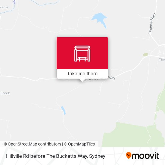 Hillville Rd before The Bucketts Way map