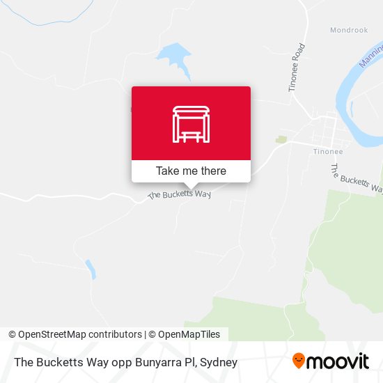 The Bucketts Way opp Bunyarra Pl map