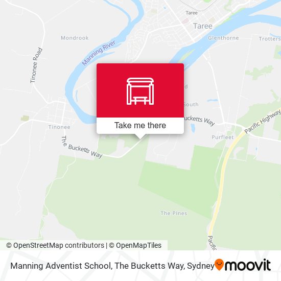 Manning Adventist School, The Bucketts Way map