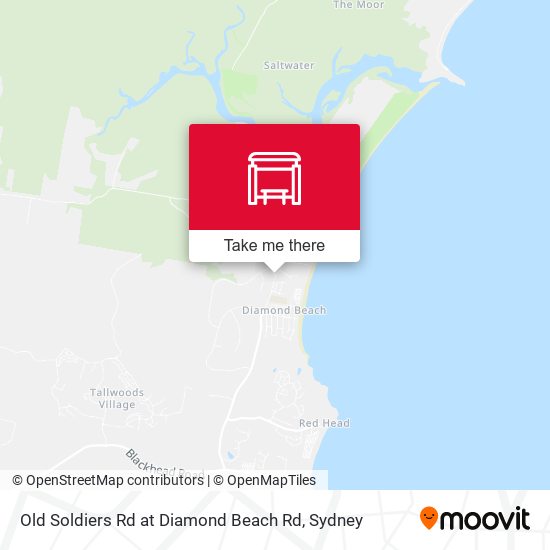 Old Soldiers Rd at Diamond Beach Rd map