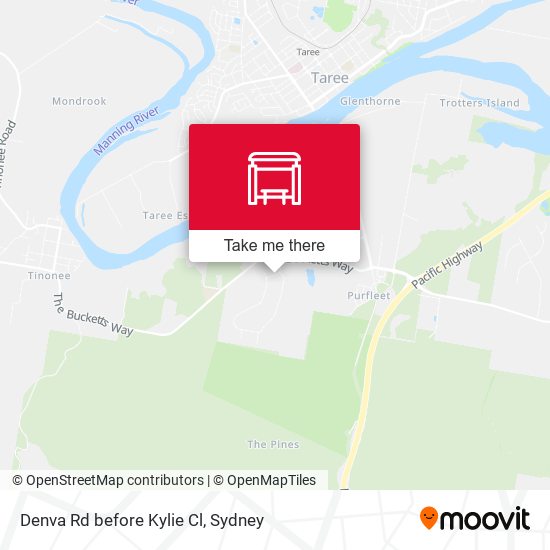 Denva Rd before Kylie Cl map