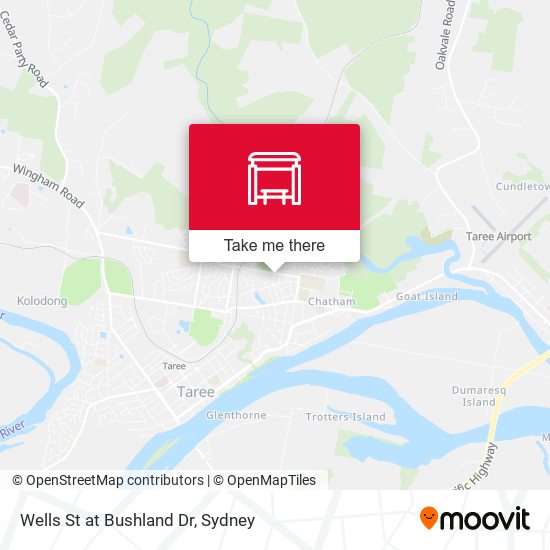 Wells St at Bushland Dr map